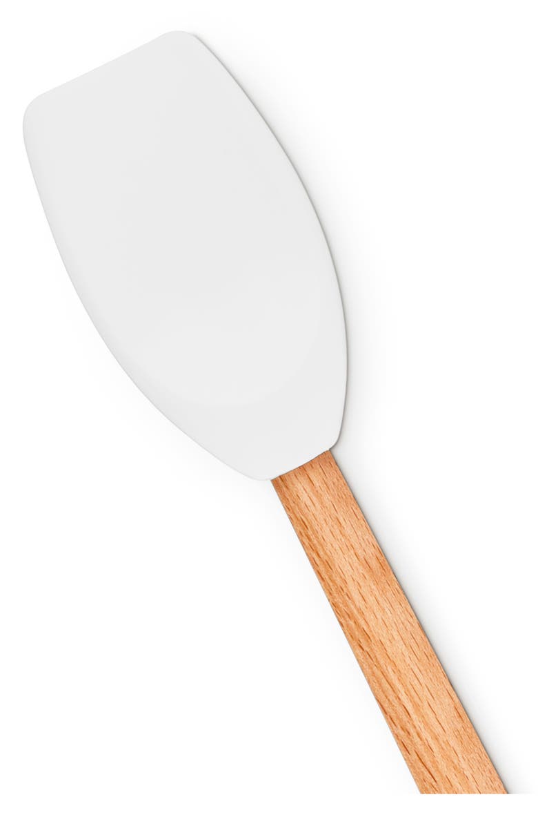 Le Creuset Signature Silicone & Wood Spatula Spoon, Alternate, color, White