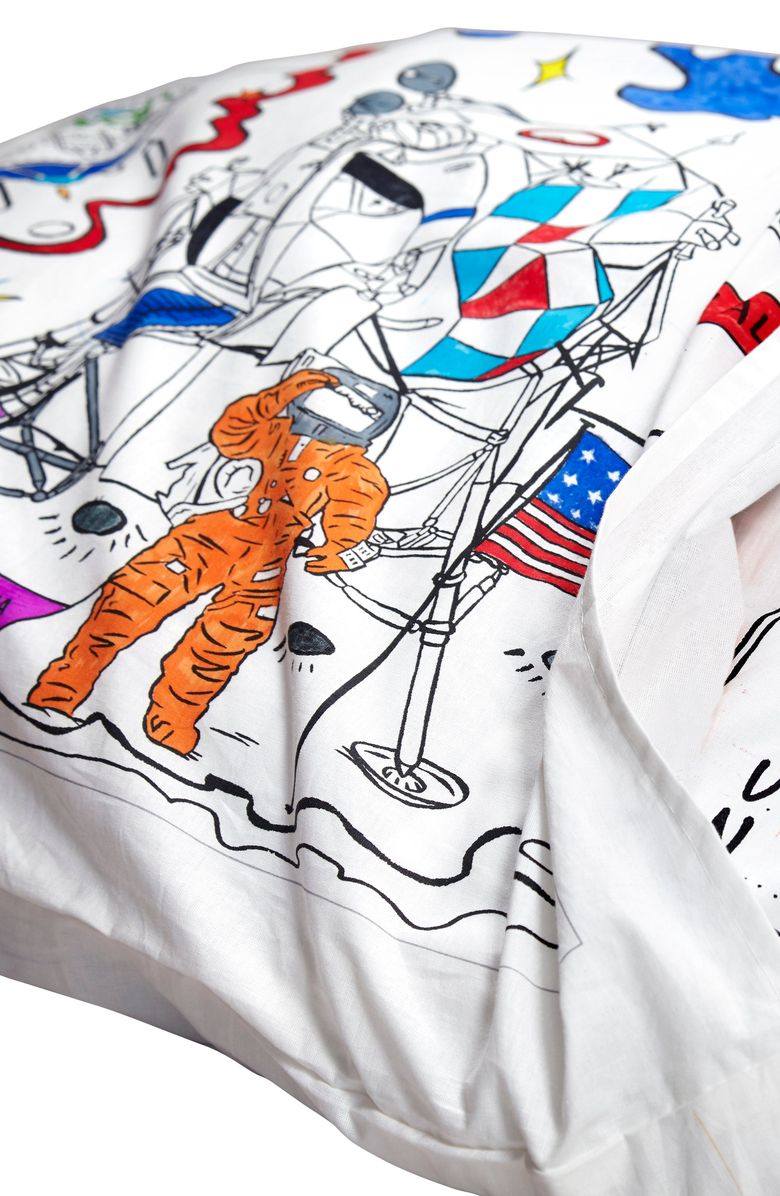 Eat Sleep Doodle Color Your Own Pillowcase Space Explorer, Alternate, color, Space Explorer Print