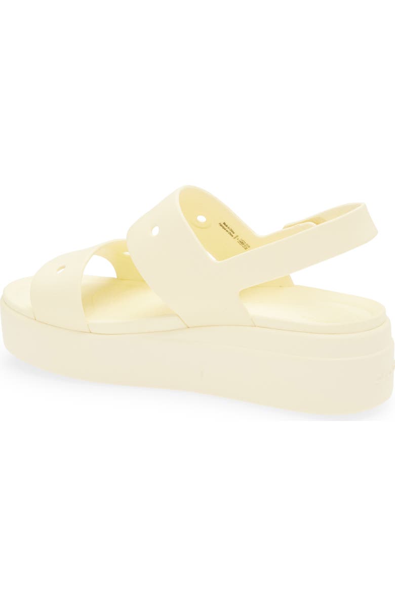 CROCS Brooklyn Slingback Platform Wedge Sandal, Alternate, color, Butter Cream