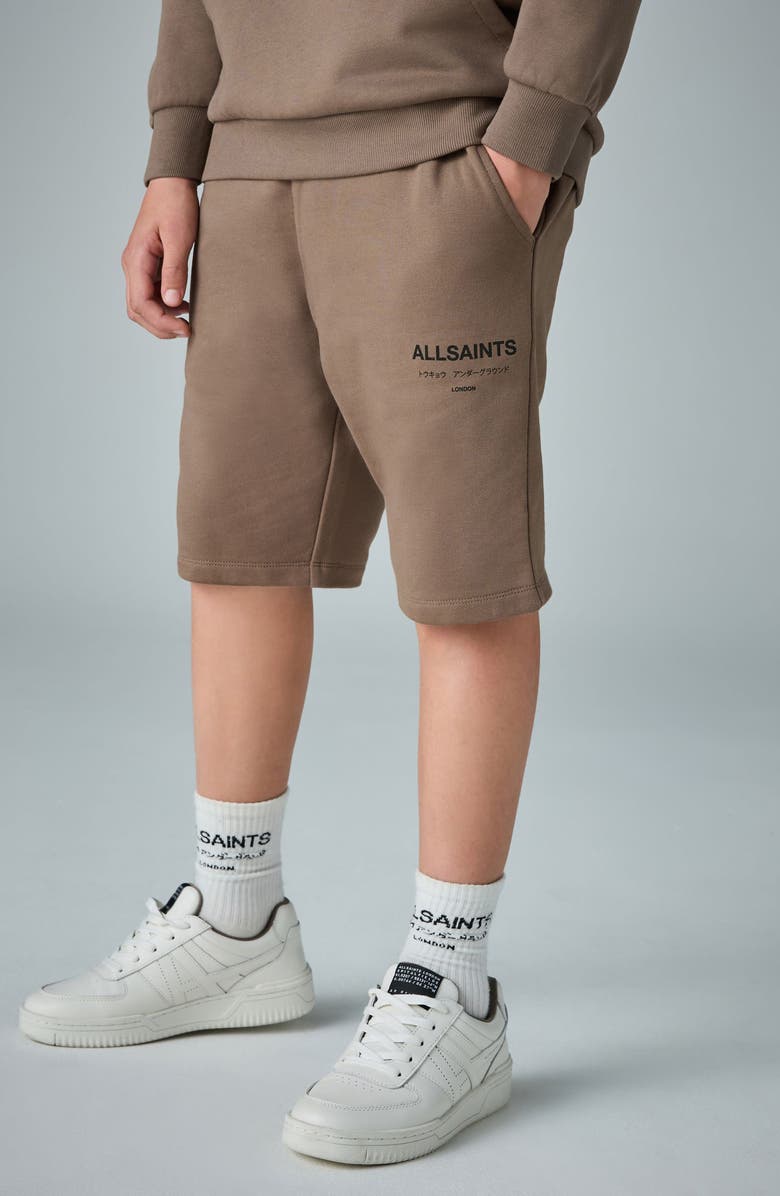 smALLSAINTS by ALLSAINTS Kids' Underground Sweat Shorts, Alternate, color, Brown