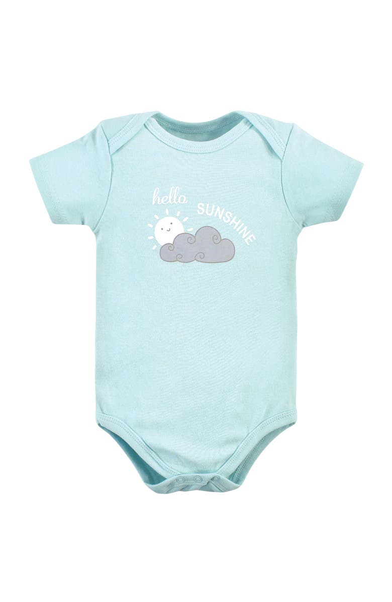 Luvable Friends Essential 5-Piece Bodysuit Set, Alternate, color, Boy Basic Elephant