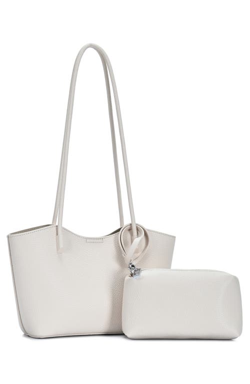 Antik Kraft Shoulder Bag With Removable Pouch In Stone