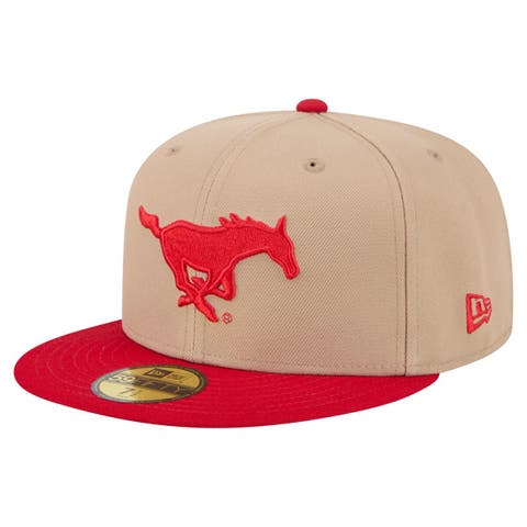 Men
s New Era  Khaki SMU Mustangs Two-Tone 59FIFTY Fitted Hat