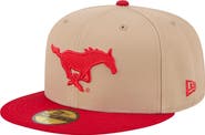 New Era Men's New Era  Khaki SMU Mustangs Two-Tone 59FIFTY Fitted Hat
