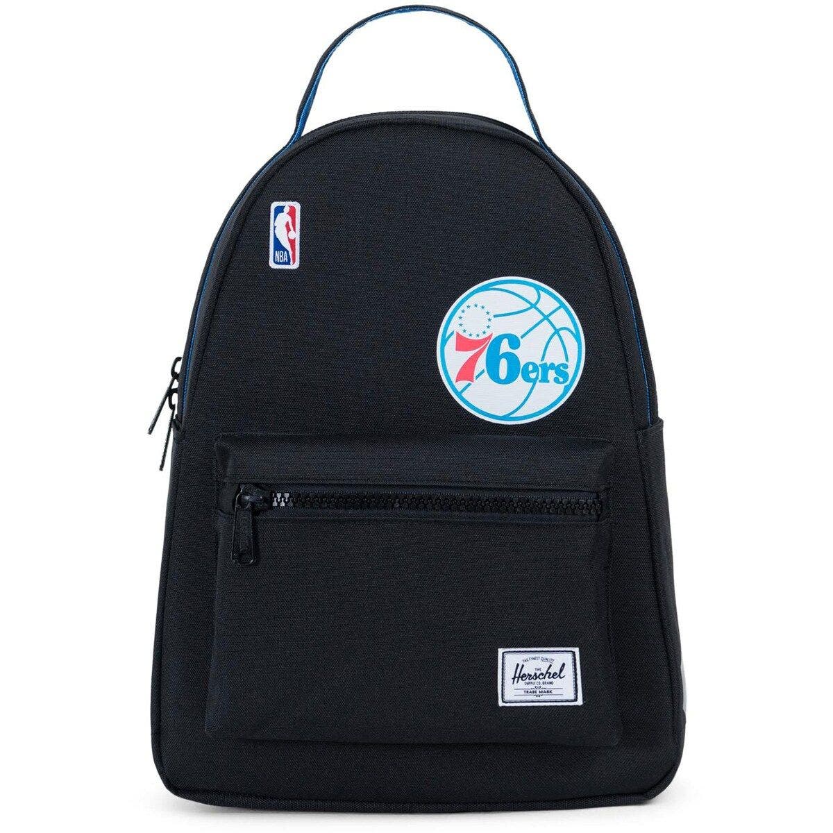 Herschel Supply Co. Black Philadelphia 76ers Nova Small Backpack, Main, color, 