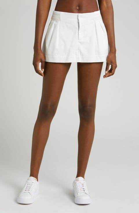 Sportswear Low Rise Canvas Miniskirt