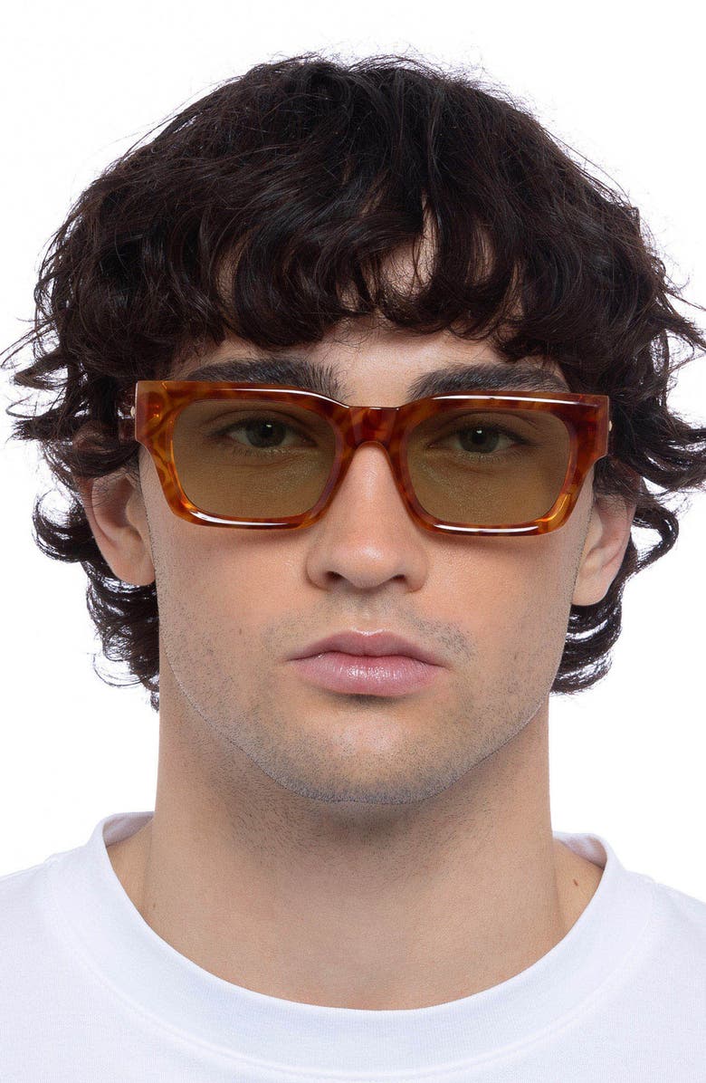 Le Specs Shmood 52mm Rectangular Sunglasses, Alternate, color, Amber Haze