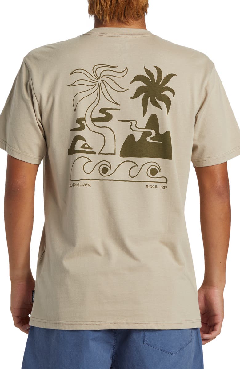 Quiksilver Tropical Breeze Organic Cotton Graphic T-Shirt, Alternate, color, 
