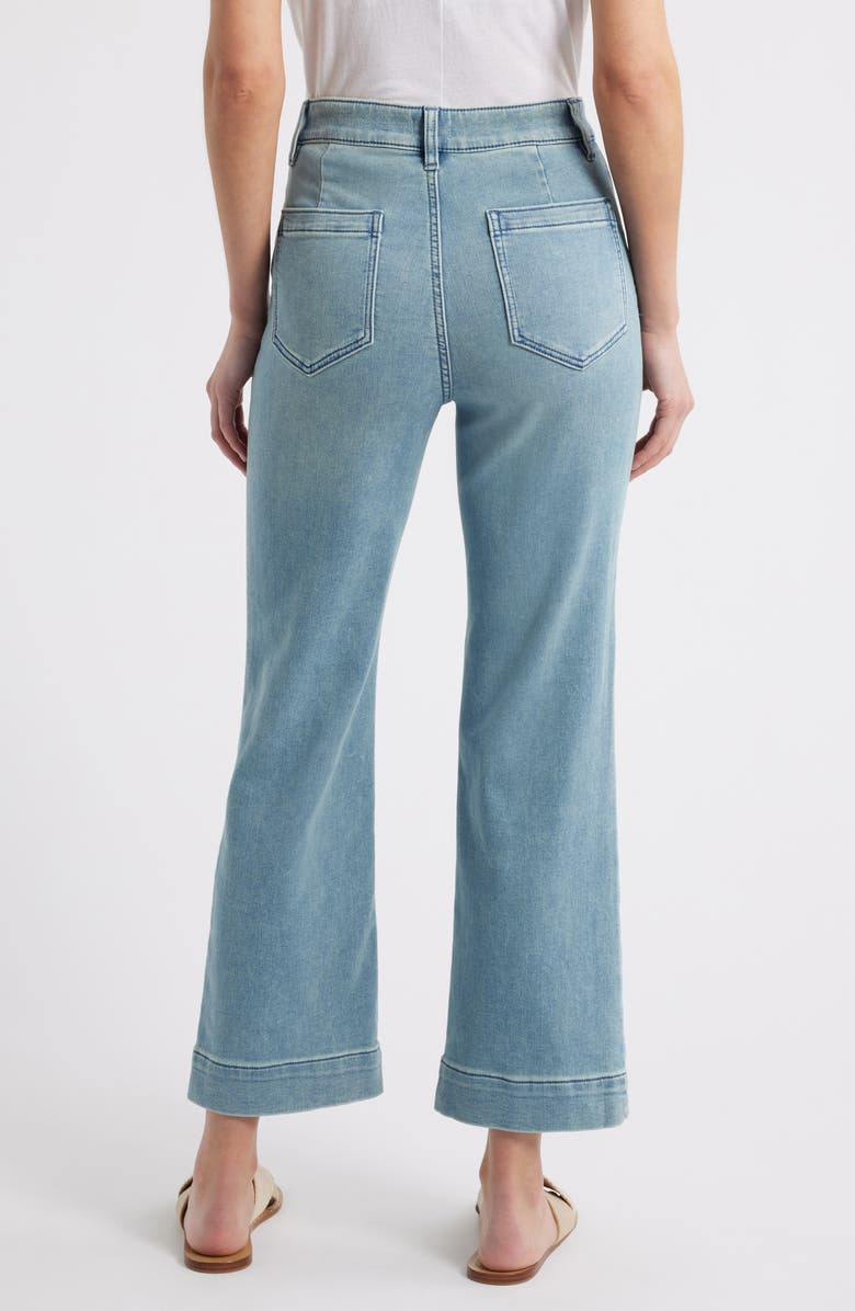 Faherty Ankle Length High Waist Stretch Terry Pants, Alternate, color, Eastern Shore Wash