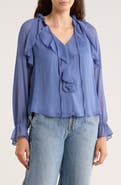 MELLODAY Ruffle Long Sleeve Top