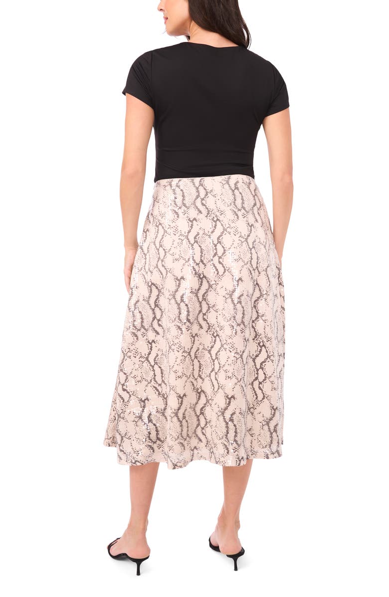 Vince Camuto Bias Cut Midi Skirt, Alternate, color, New Ivory