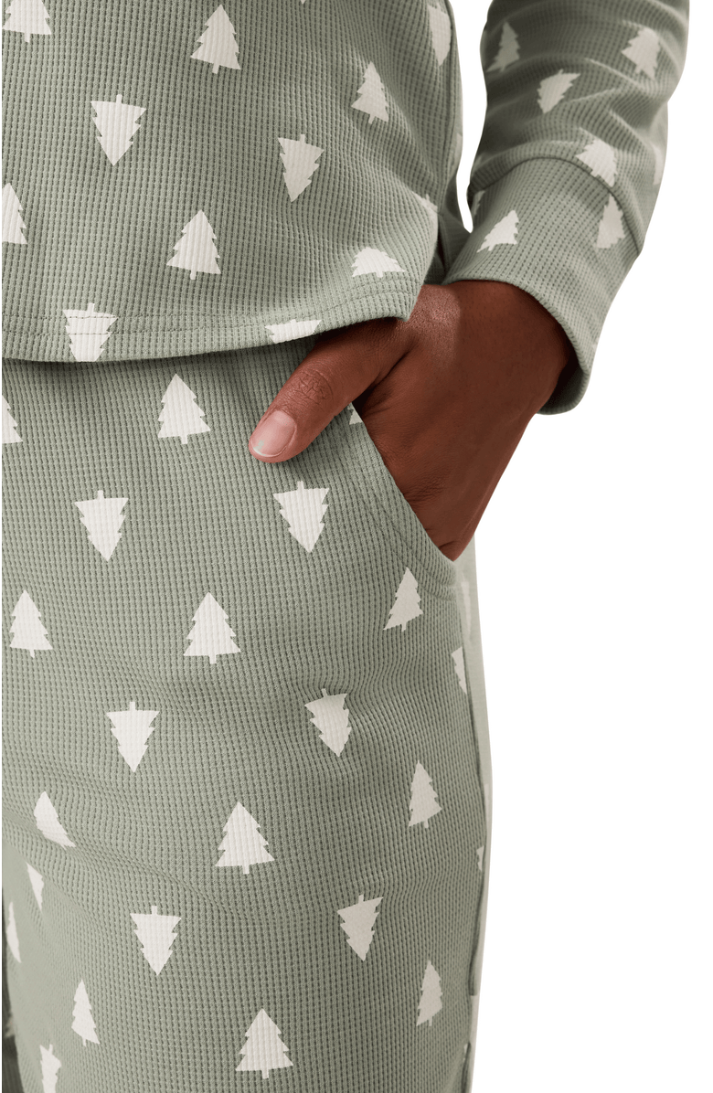 Kindred Bravely Waffle Maternity & Nursing Lounge Set, Alternate, color, Sage Trees
