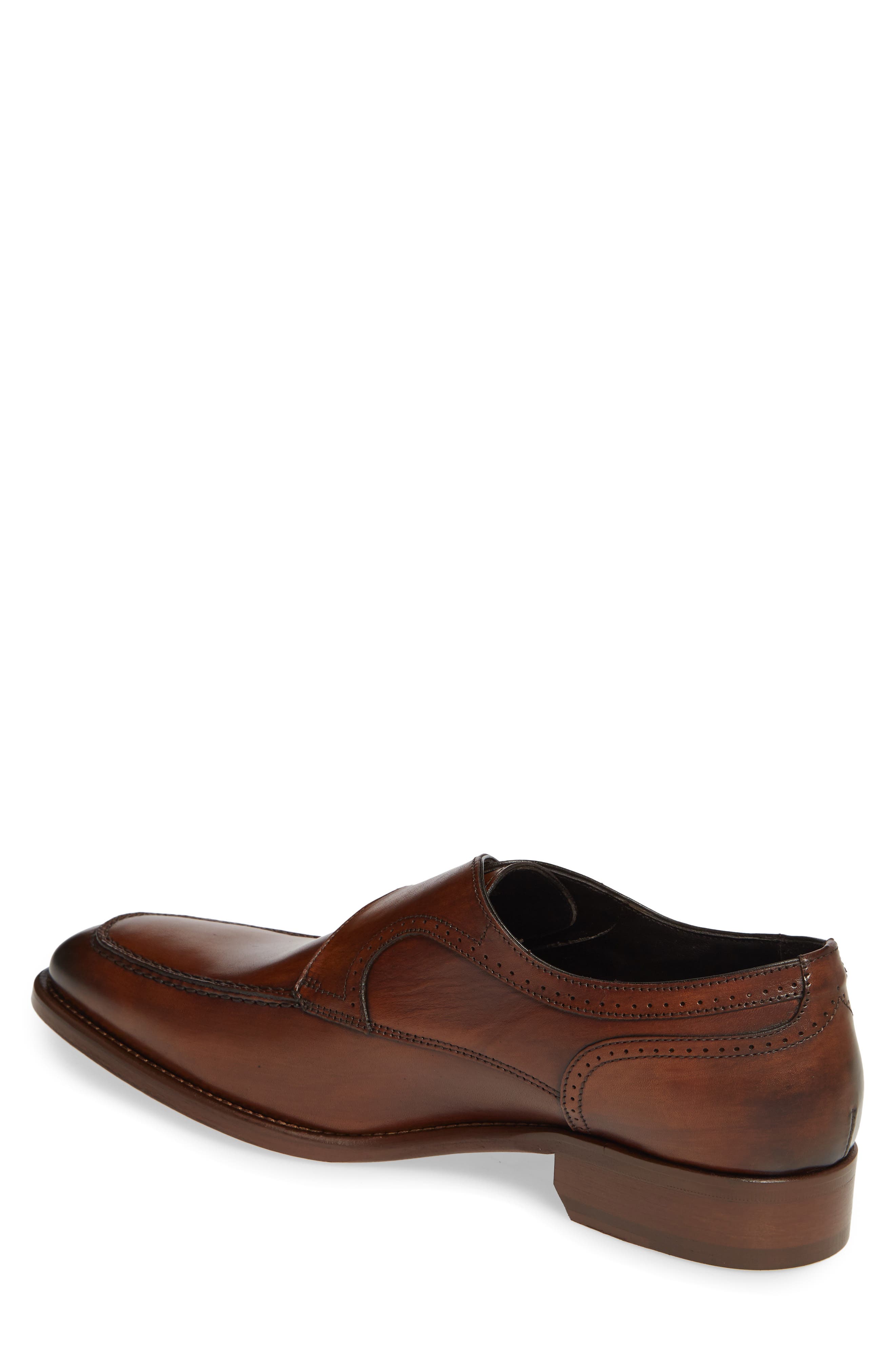 Cormac Monk Strap Shoe, Alternate, color, TAN LEATHER