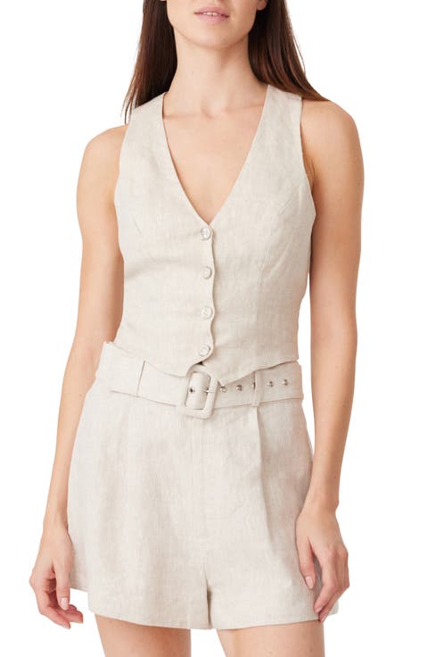 Linen Blend Vest
