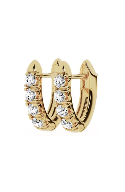 18K Gold Lab Created Diamond J Hoop Earrings - 0.8 ctw (Nordstrom Exclusive)