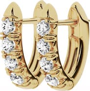 Jennifer Fisher 18K Gold Lab Created Diamond J Hoop Earrings - 0.8 ctw