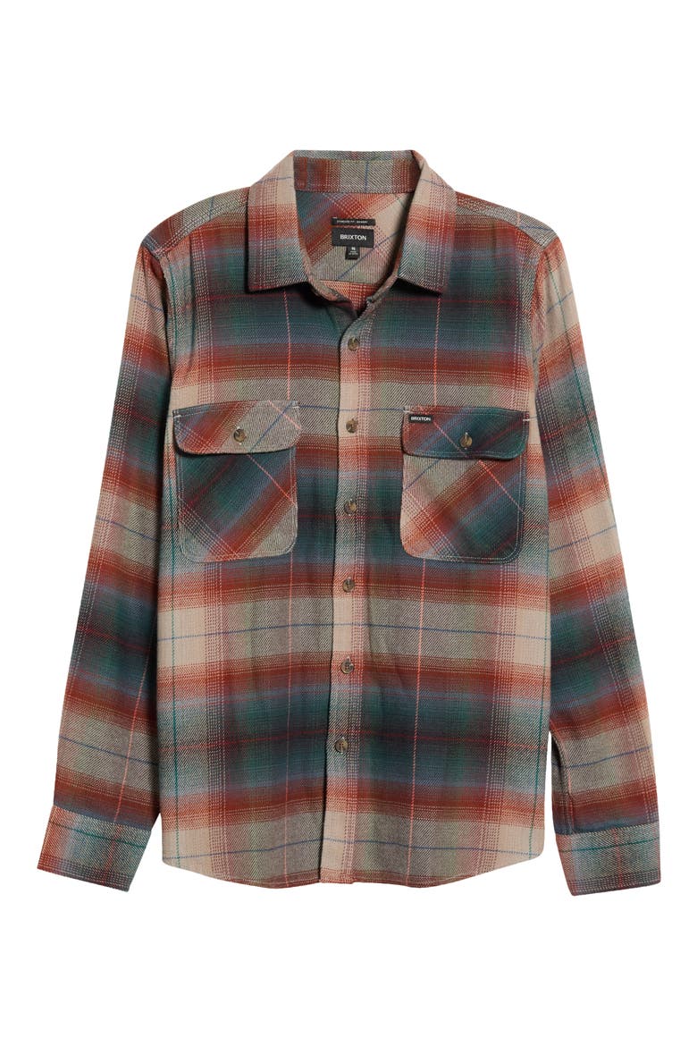 Bowery Cotton Blend Flannel Shirt, Main, color, MULTI SHADOW