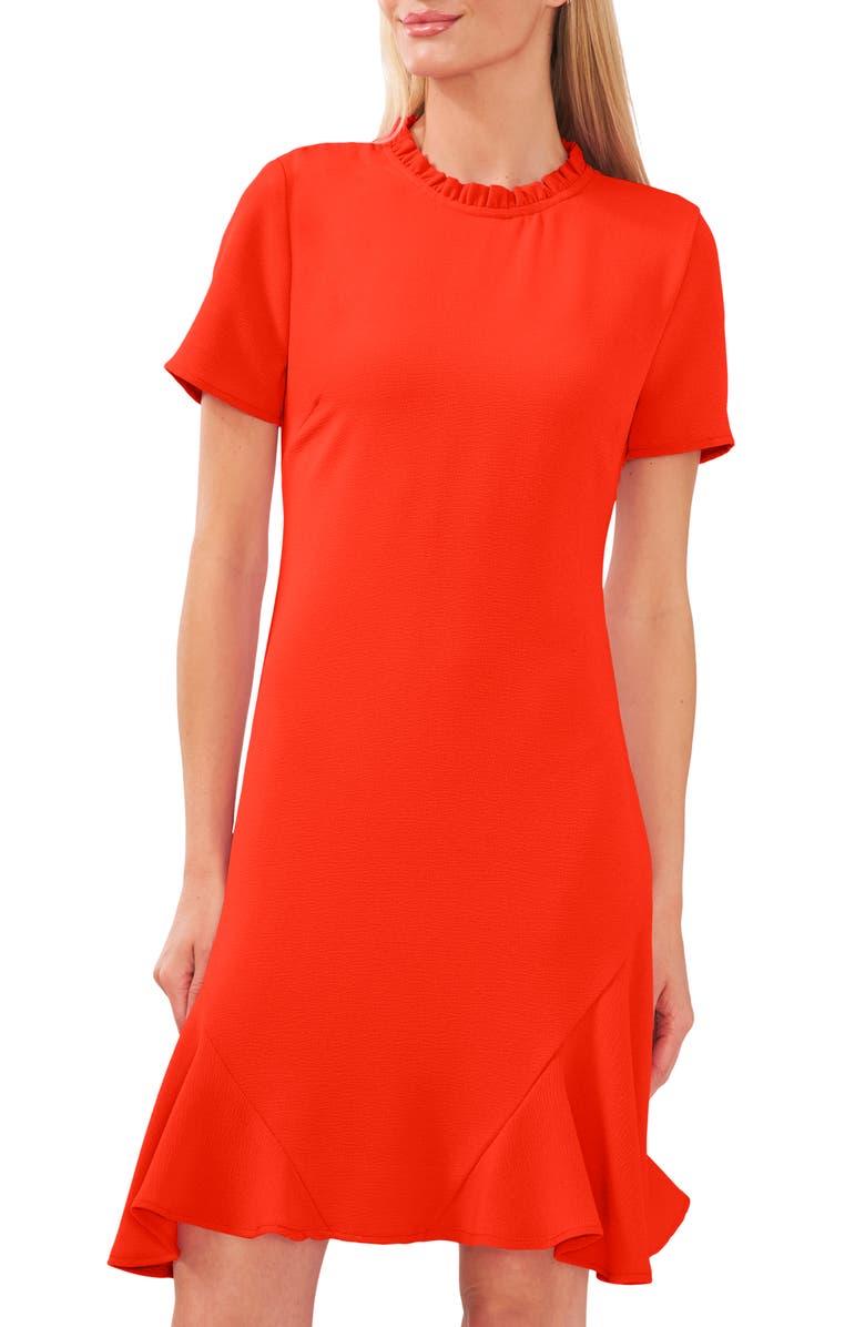 CeCe Ruffle Short Sleeve Dress, Alternate, color, 
