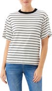 Karen Kane Stripe Cotton Blend T-Shirt