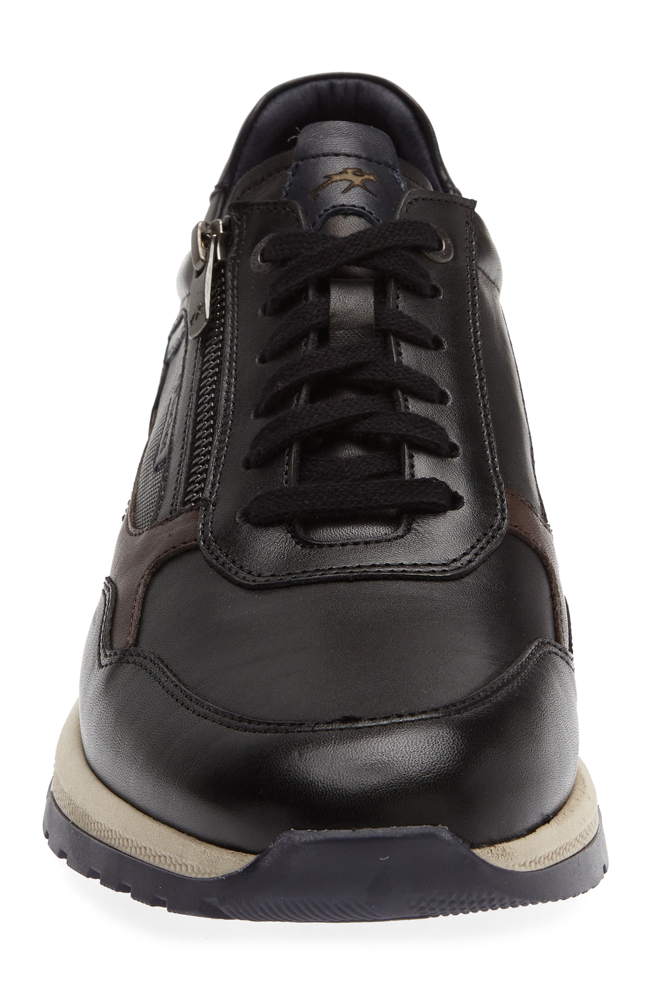 Karter Leather Sneaker, Alternate, color, BLACK