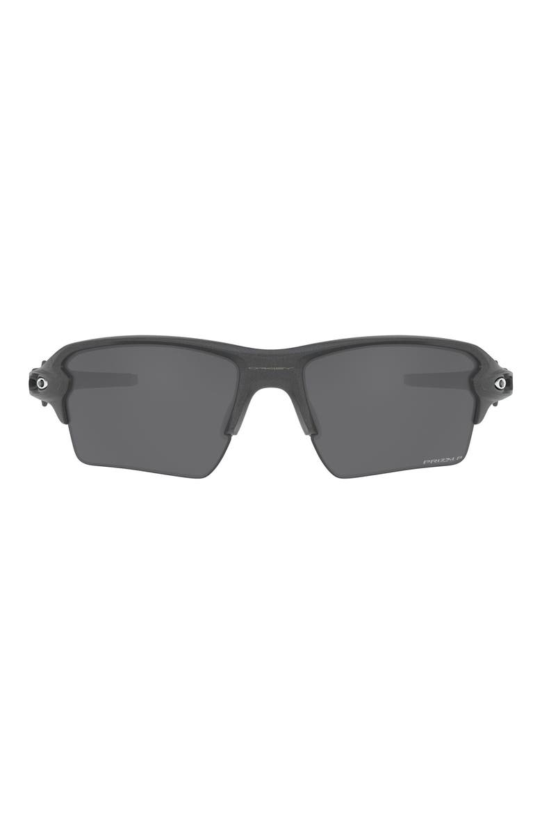 Flak® 2.0 XL 59mm Prizm™ Polarized Wrap Sunglasses, Main, color, STEEL/ PRIZM BLACK IRIDIUM