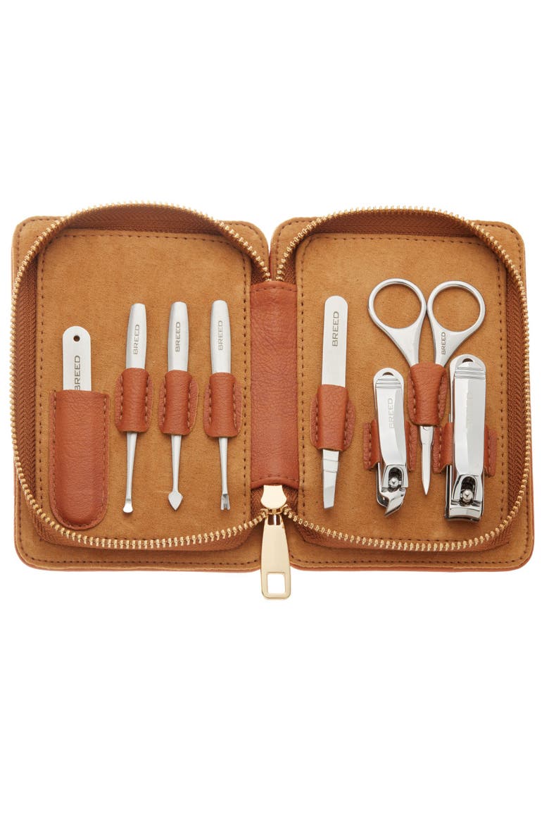 Nitro 8 Piece Surgical Steel Groom Kit - Carbon Fiber Pattern Case, Alternate, color, Metallic Rust/Copper