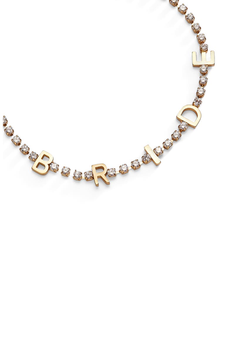 Bride Tennis Chain Bracelet, Alternate, color, Gold