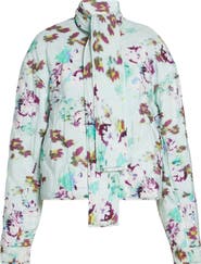 Ulla Johnson Lilith Quilted Silk Jacket with Removable Scarf