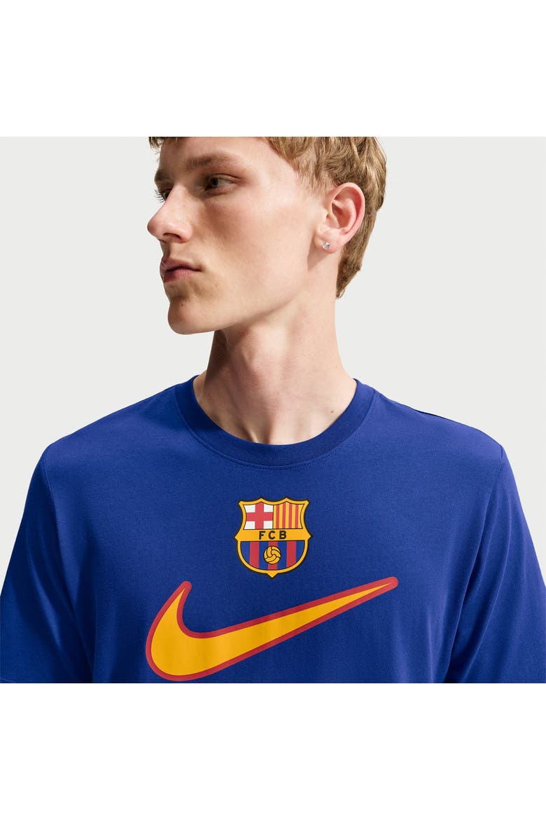 Men's Nike Royal Barcelona Swoosh T-Shirt, Alternate, color, Royal
