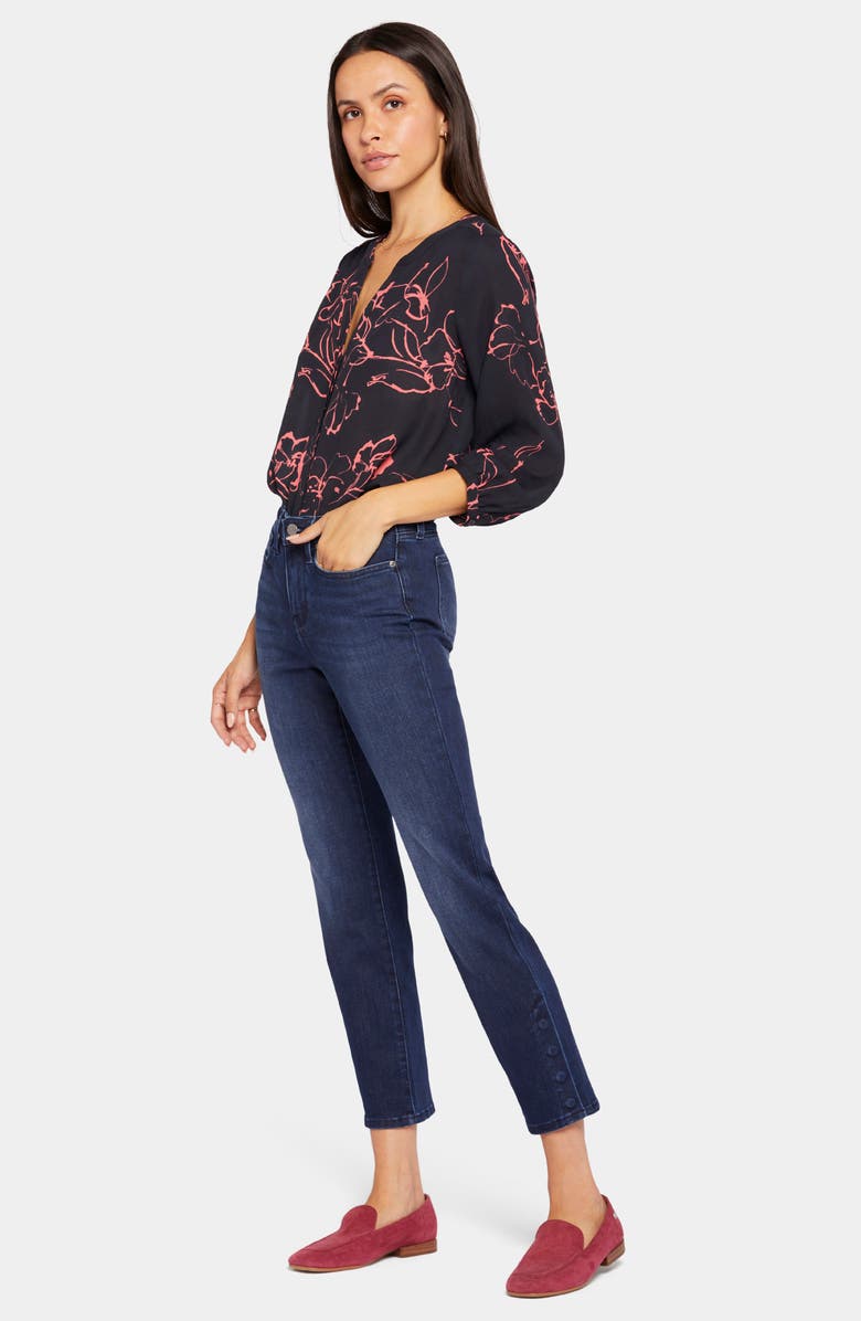 NYDJ Sheri Button Hem Ankle Slim Jeans, Alternate, color, 