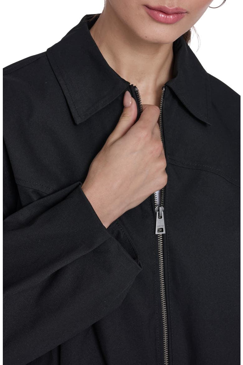 Crop Bubble Hem Bomber Jacket, Alternate, color, BLACK