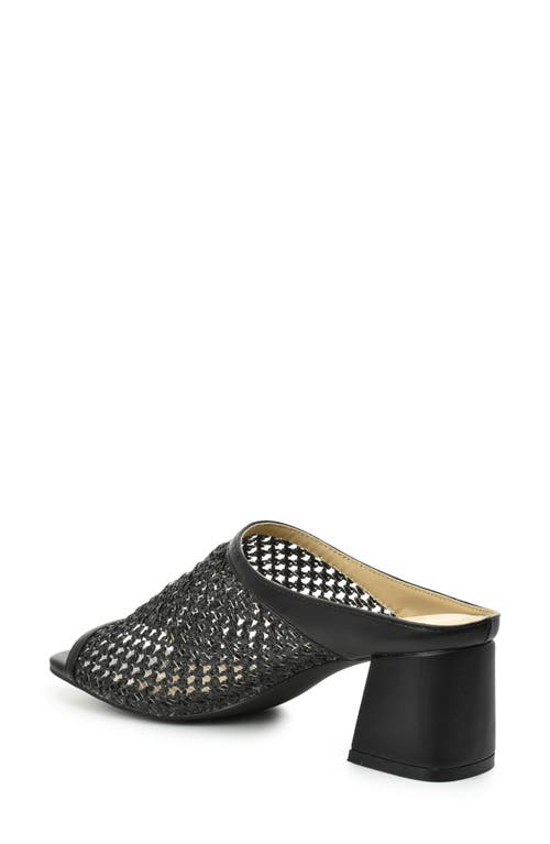 Catherine Catherine Malandrino Levot Braided Raffia Mule In Black