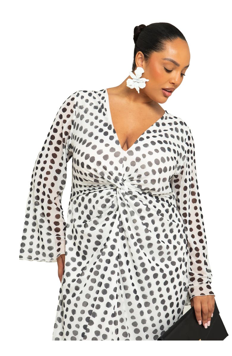 FASHION-SZN CURVE Ruffle Snake Print Maxi Dress, Alternate, color, 