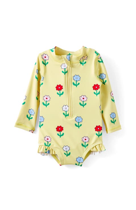 Lucy Long Sleeve Ruffle Back Swimsuit