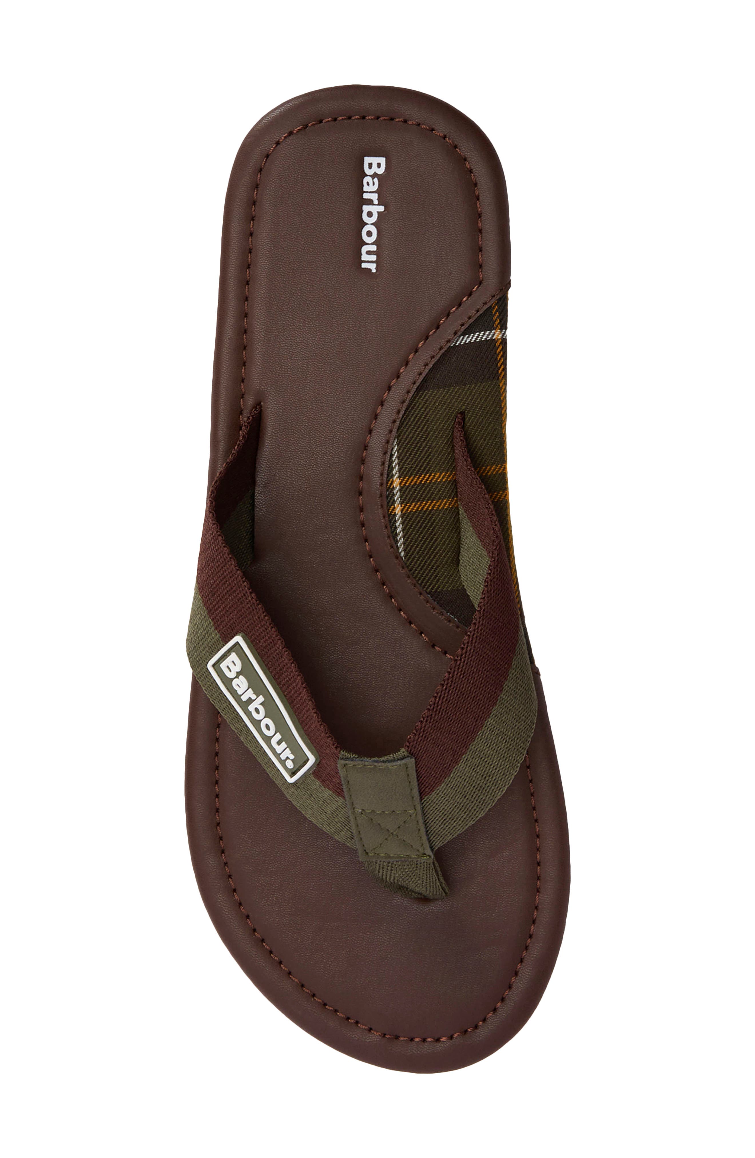 Barbour Harker Flip Flop, Alternate, color, Choc/ Olive