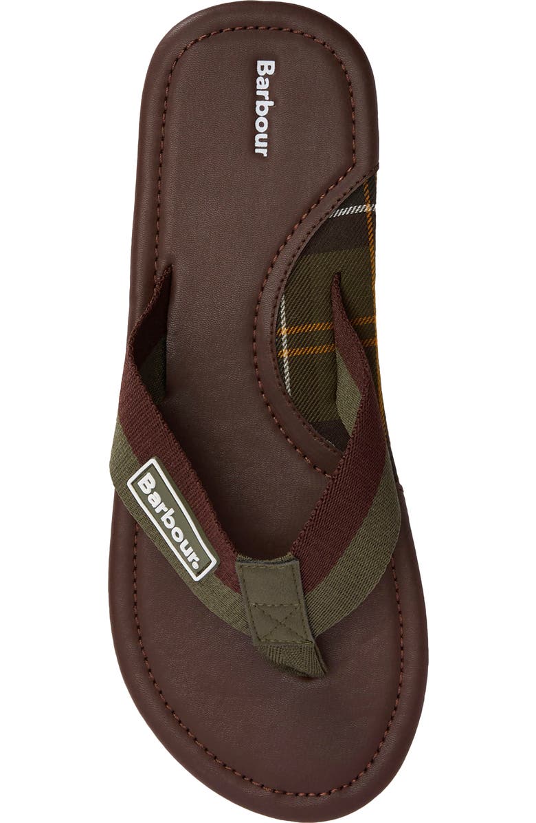 Barbour Harker Flip Flop, Alternate, color, Choc/ Olive