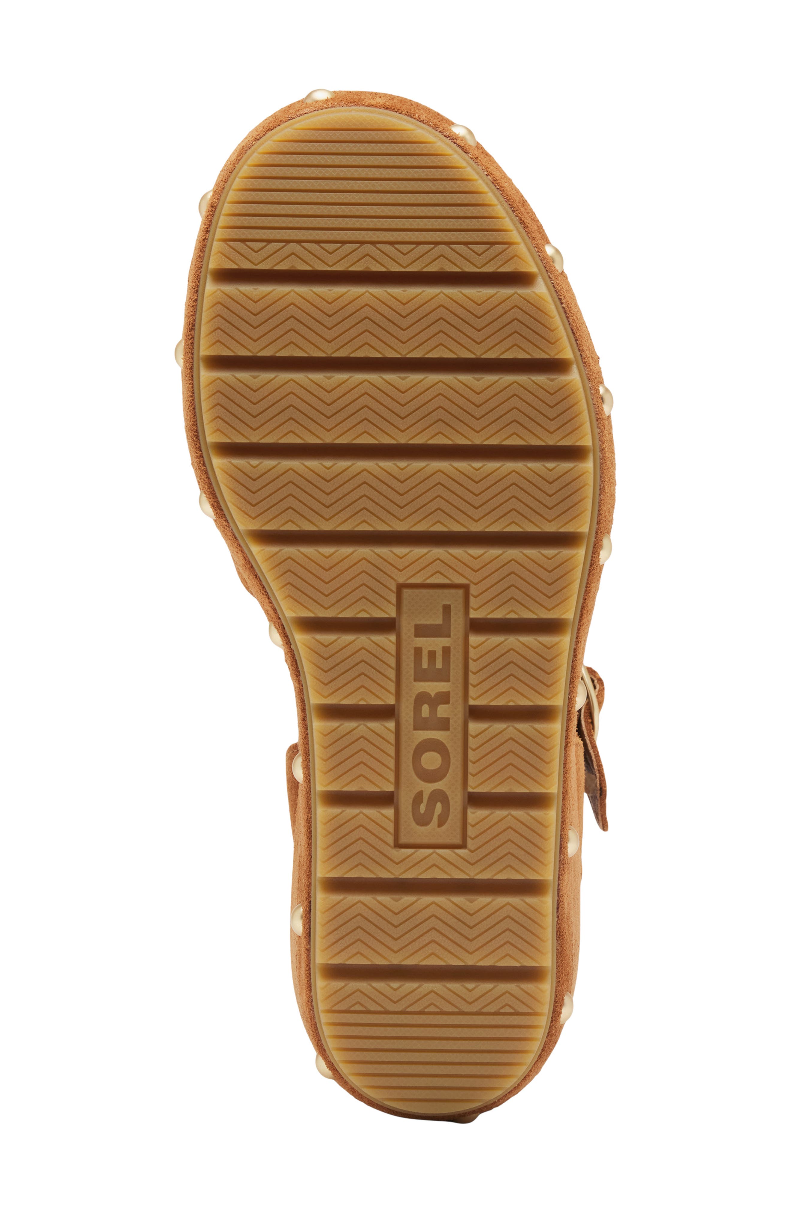 SOREL Sunpeak Ankle Strap Platform Wedge Sandal, Alternate, color, Iced Tea/ Gum