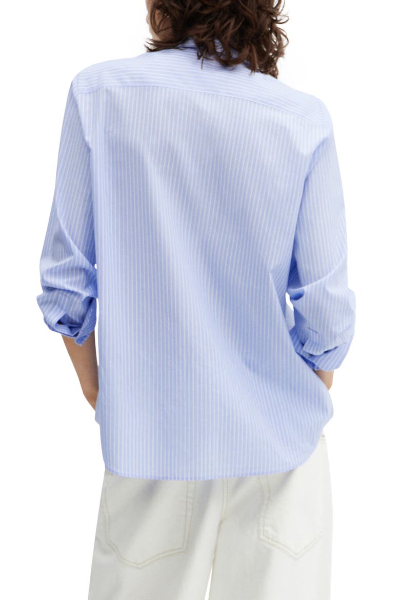Oversize Long Sleeve Button-Up Shirt, Alternate, color, SKY BLUE