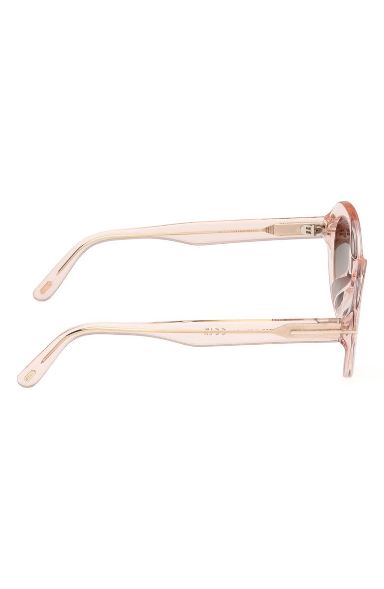 TOM FORD 53mm Oval Sunglasses, Alternate, color, Shiny Pink / Gradient Brown