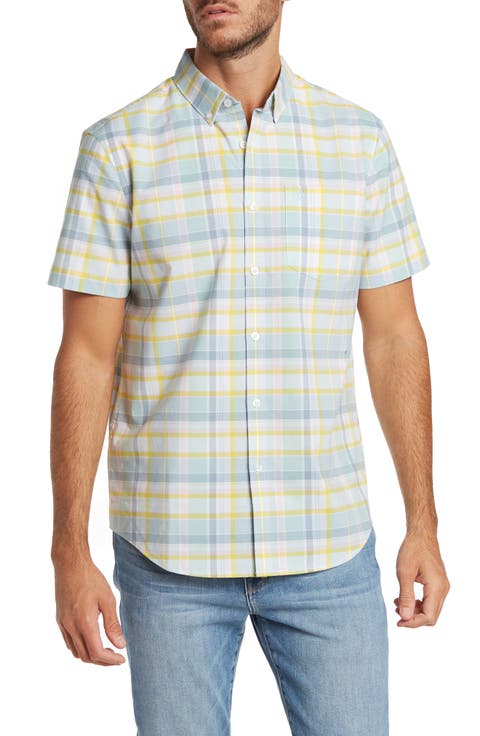 Plaid Woven Short Sleeve Shirt