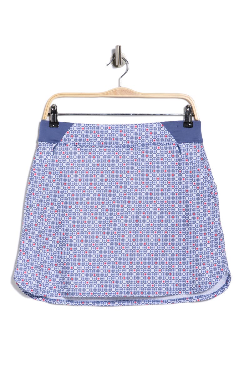 Chevron Geometric Wrap Golf Skort, Alternate, color, COASTAL FJORD