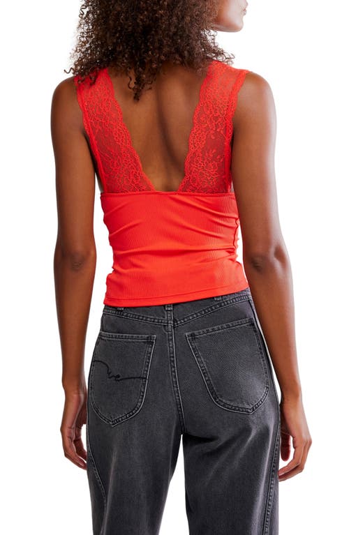 Free People Power Pay Lace Trim Camisole