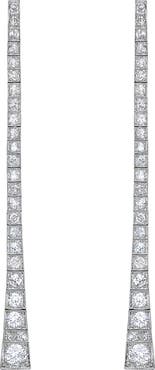Mindi Mond Reconceived Diamond Straight Dangle Linear Drop Earrings