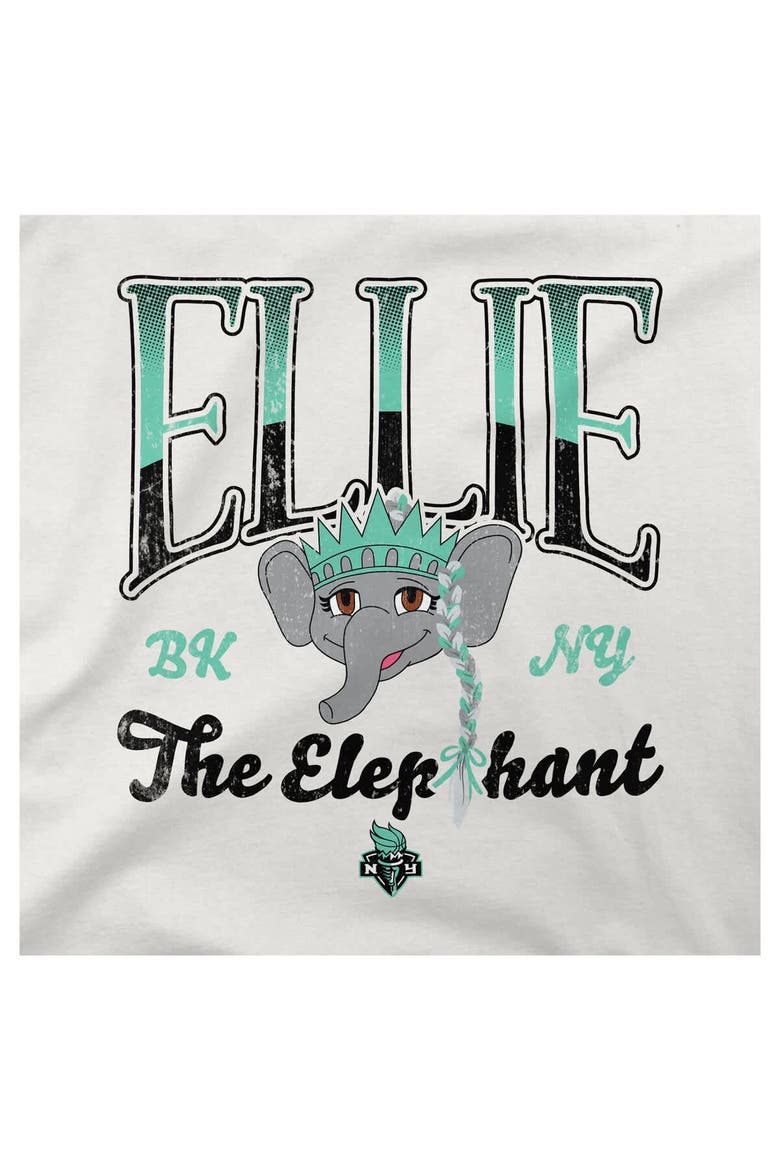 Unisex Stadium Essentials Oatmeal New York Liberty Sky High Mascot Fleece Crew Neck Sweatshirt, Alternate, color, Oatmeal