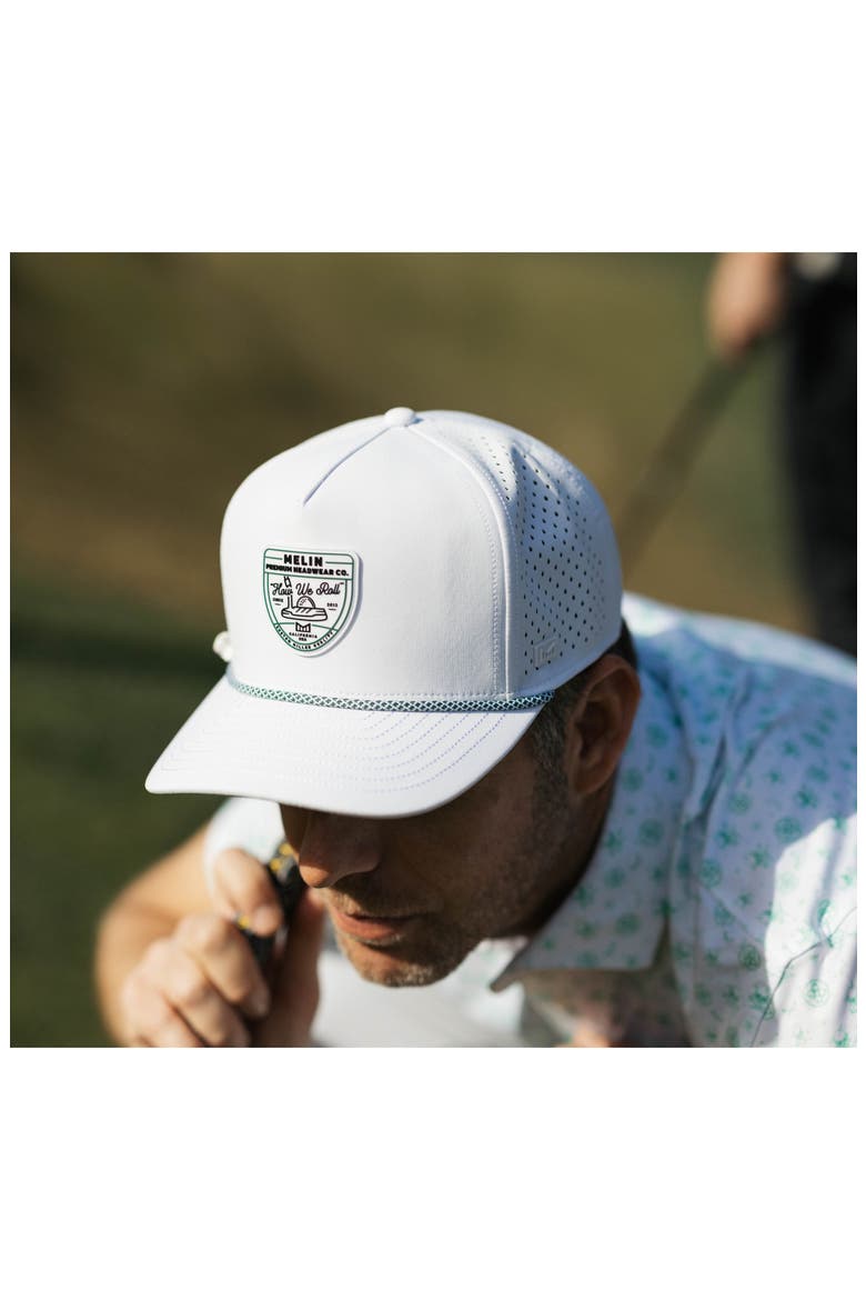 Odysea Links Hydro Performance Snapback Hat, Alternate, color, WHITE/ FAIRWAY