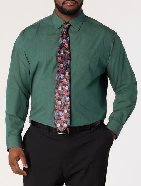 Big & Tall Performance Heather Dress Shirt
