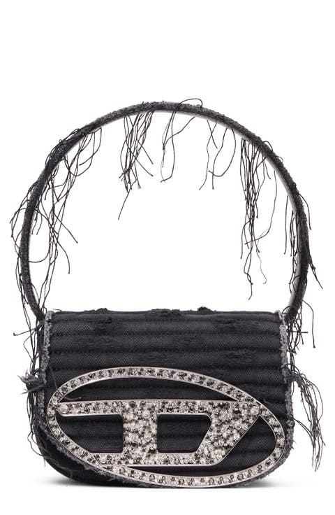 1DR Distressed Denim Shoulder Bag