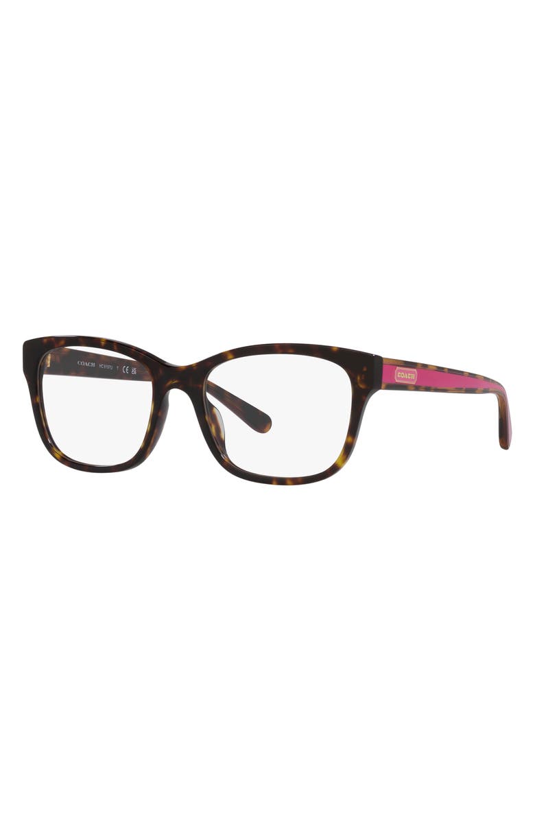 COACH 53mm Square Optical Glasses, Alternate, color, 