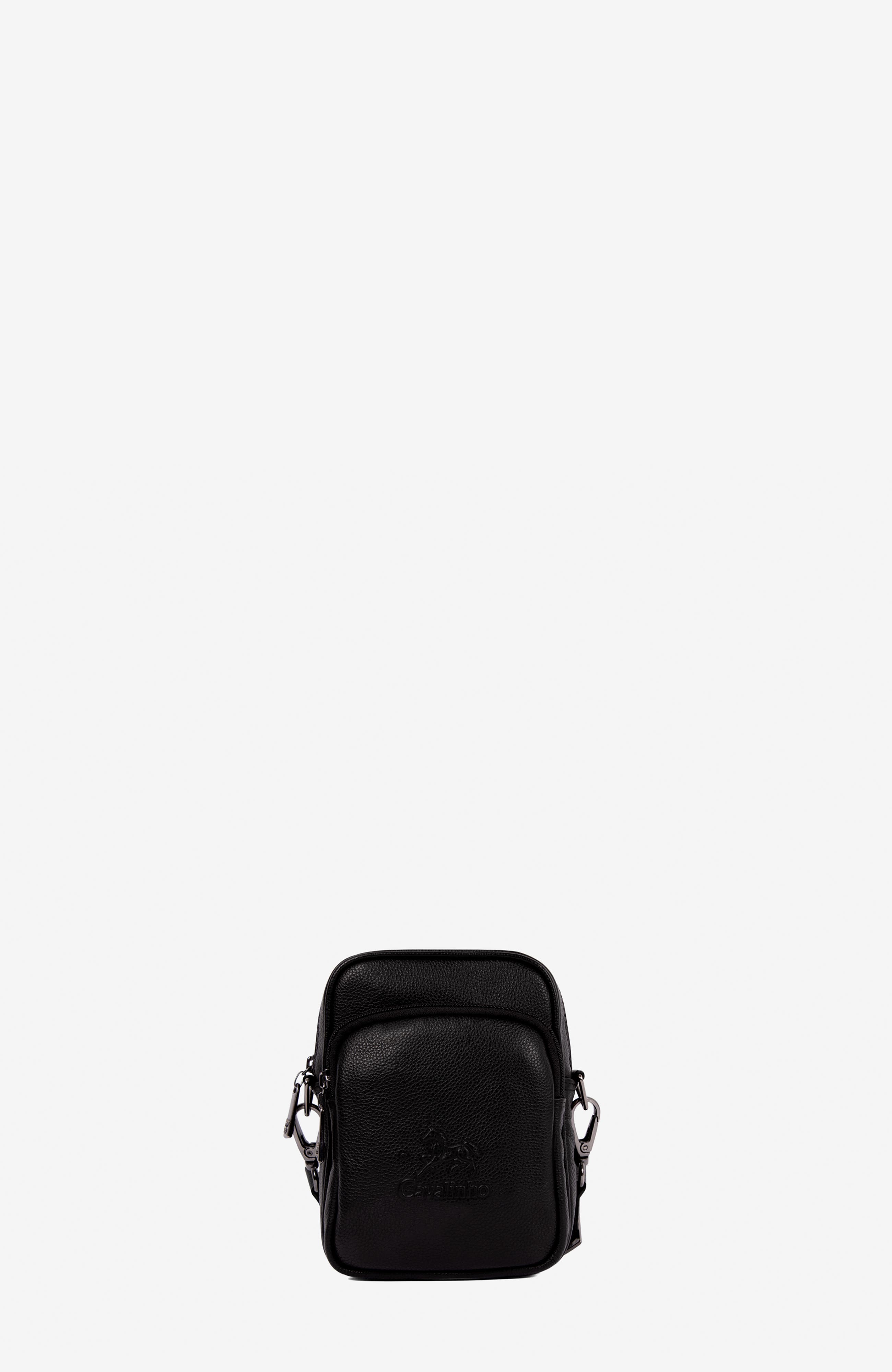 El Cavaleiro Leather Traveler Crossbody Bag 542, Main, color, Black