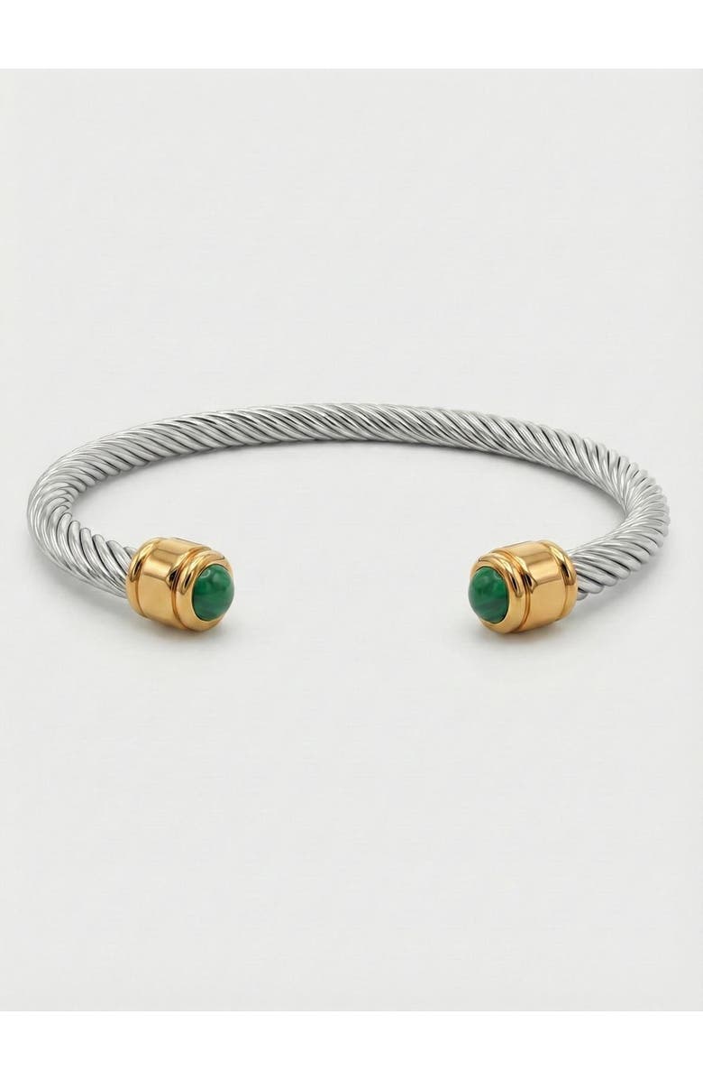 Gemini Jewelry Open Cable Cuff Bracelet, Main, color, Silver